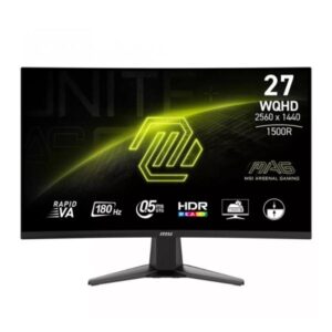 MONITOR MSI CURVO 27" MAG 27CQ6F WQHD 2560X1440 RAPID VA 180HZ FREESYNC HDR HDMI/DP 9S6-3CD91M-001