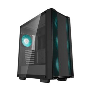 CASE GAMING DEEPCOOL CC560 ARGB MEDIA TORRE CON VIDRIO TEMPERADO EN EL LATERAL 4 VENTILADORES ARGB NEGRO R-CC560-BKTAA4-G2