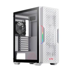 CASE GAMING RGB XPG STARKER AIR MID TOWER VENTILADORES 2 DE 120MM  Y MALLA FRONTAL STARKERAIR-WHCWW
