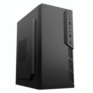 CASE CM23KTRA001C MINI TOWER SIN VENTILACIÓN INCLUIDA CON PANEL LATERAL Y CON FUENTE DE PODER 600W