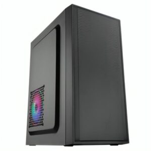 CASE CM03Q1RA001C MINI TOWER SIN VENTILACIÓN INCLUIDA CON PANEL LATERAL Y CON FUENTE DE PODER 600W