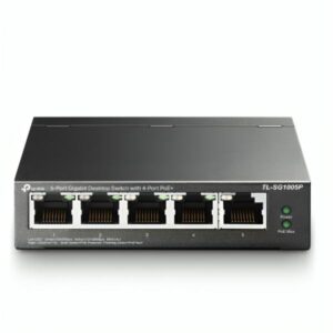 SWITCH TP LINK TL-SG1005P(UN) 5 PUERTOS RJ45 4 POE+10/100/1000 MBPS NO ADMINISTRABLE