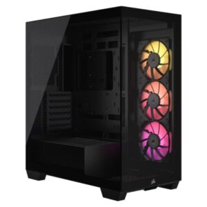 CASE RGB CORSAIR ICUE LINK 3500X TORRE MEDIA ACERO 3 ABANICOS LATERALES CC-9011280-WW