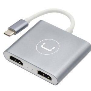 HUB UNNO TEKNO HB1103SV USB C TO DUAL HDMI HUB/ADAPTADOR