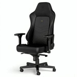SILLA GAMING NOBLECHAIRS  HERO CUERO AUTENTICO NBL-HRO-RL-BLA