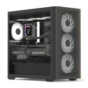 CASE GAMING RGB AEROCOOL D301A MINI TOWER VENTILADORES 4 DE 120MM CON VIDRIO LATERAL Y MALLA FRONTAL  D301A-G-BK-V2