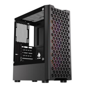 CASE RGB EAGLE WARRIOR CG06Z5RA002C MID TOWER VENTILADORES 3 DE 120MM CON VIDRIO LATERAL Y MALLA FRONTAL