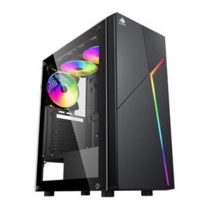 CASE GAMING RGB EAGLE WARRIOR CG15AARA001C MID TOWER SIN VENTILACIÓN INCLUIDA CON VIDRIO LATERAL