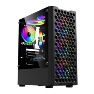 CASE GAMING  EAGLE WARRIOR CG06Z5RA001C FRONTAL MESH CON 3 ABANICOS FRONTALES ARGB VIDRIO TEMPERADO