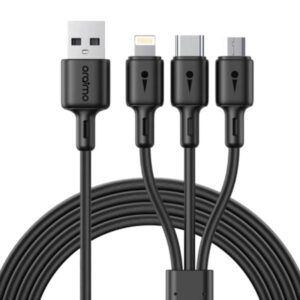 CABLE 3 EN 1 USB-A A MICRO-USB USB-C Y LIGHTNING ORAIMO DURA LINE 3 3A 1.2M OCD-X93
