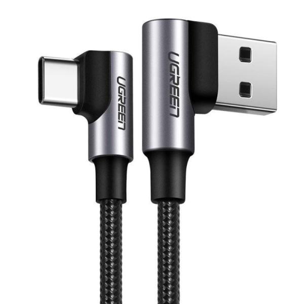 CABLE USB-A ANGULO RECTO A USB-C ANGULO RECTO UGREEN US176 2M 20857