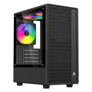 CASE EAGLE WARRIOR CG02ANRA002C MINI TOWER VENTILADORES 3 DE 120MM PANEL DE VIDRIO LATERAL