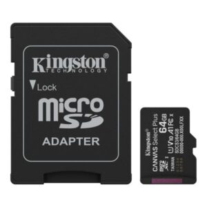 MEMORIA MICRO SD 64GB KINGSTON CLASE 10 UHS-I U1 100 MB/S PARA DISPOSITIVOS Y CAMARAS ANDROID SDCS3/64GB