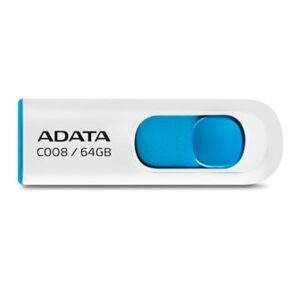 MEMORIA USB 2.0 64GB ADATA WHITE+BLUE AC008-64G-RWE