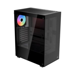 CASE GAMING RGB AEROCOOL PIVOT-G-BK-V2 MID TOWER VENTILADOR 1 DE 120MM CON VIDRIO LATERAL Y FRONTAL ACCM-ES08113.11
