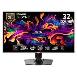 MONITOR MSI MPG 321URX QD-OLED 31.5" PLANA 3840X2160 240HZ QD-OLED G-SYNC DISPLAYPORT / HDMI / USB-C  9S6-3DD29A-002