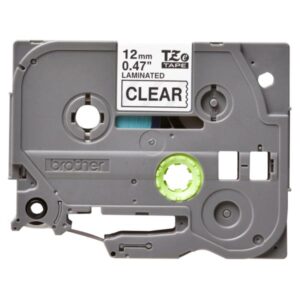 CINTAS DE ETIQUETADO X2 BROTHER TZE131 12MM X 8M COMPATIBLE CON P-TOUCH NEGRO SOBRE FONDO TRANSPARENTE