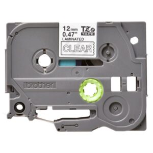 CINTAS DE ETIQUETADO BROTHER TZE135 12MM X 8M COMPATIBLE CON P-TOUCH NEGRO SOBRE FONDO TRANSPARENTE 2 PACK